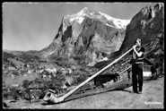 Grindelwald and the Eiger from Kleine Scheidegg, postcard from around 1920