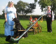 With Wendy and Homer, the Bernese Mountain Dog, BMDGB weekend, Peterborough, Cambridgeshire